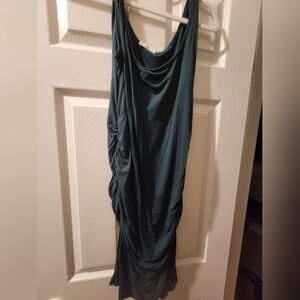 Dark green maternity dress
